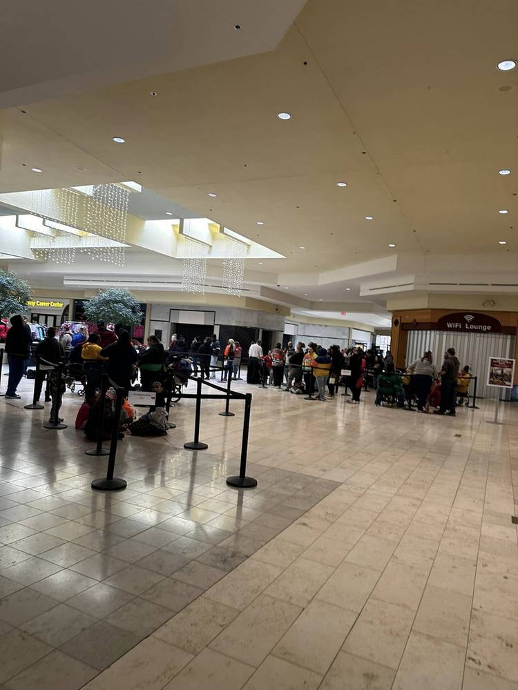 Families Waiting in Line