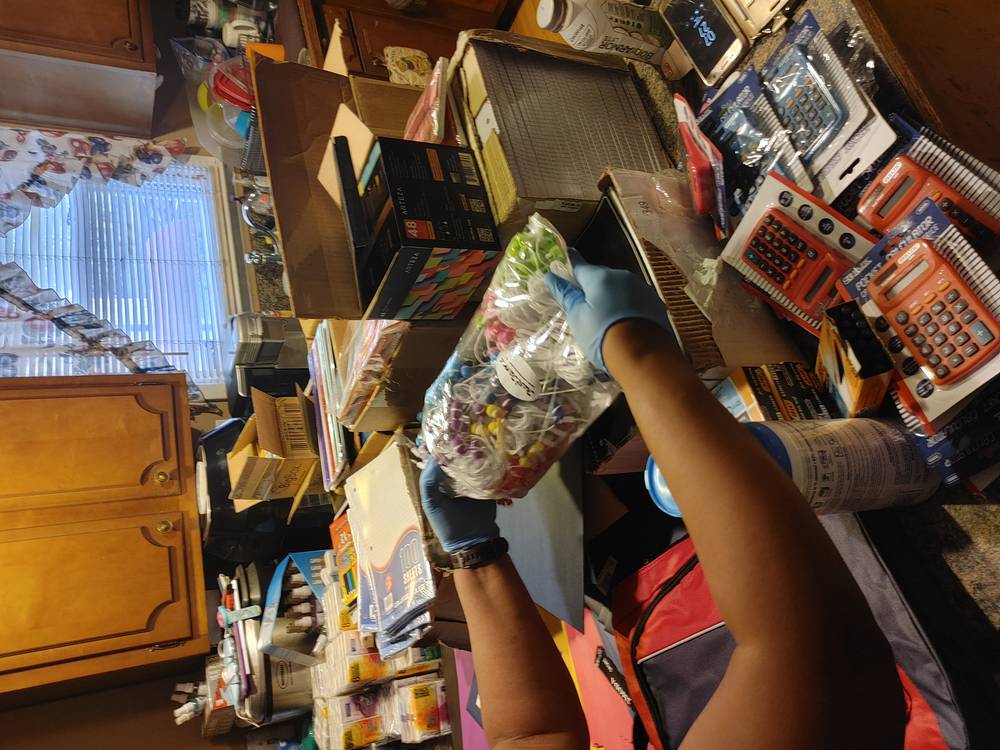 Sorting School Supplies for Backpacks