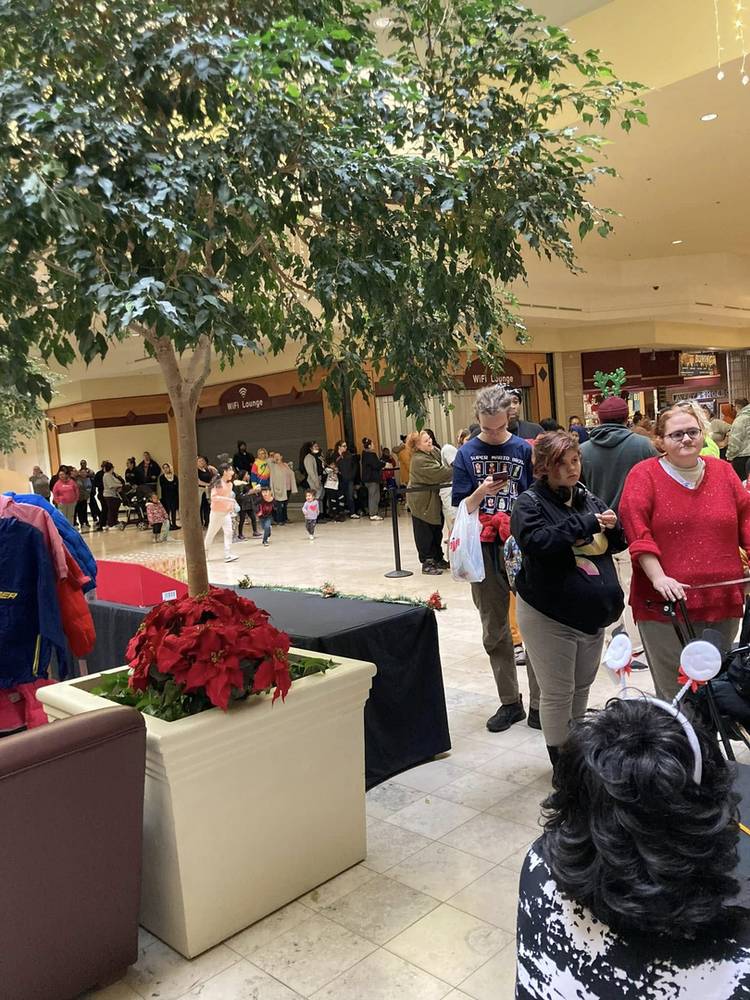 Guests Near the Holiday Display